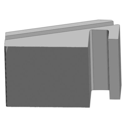 Pinza 005 E1 con metodo di lavorazione CNC e 88,0x56,0x39,0 mm
